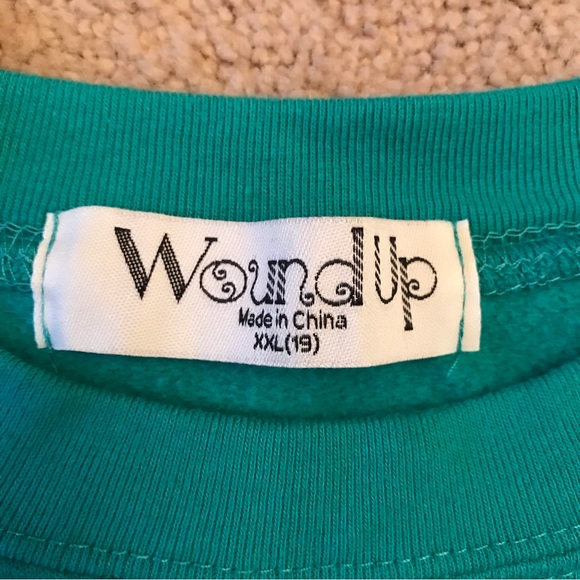 Kindness Is Universal Sweatshirt Womens Plus Size XXL Junior Green Jersey Stripe - Picture 4 of 8